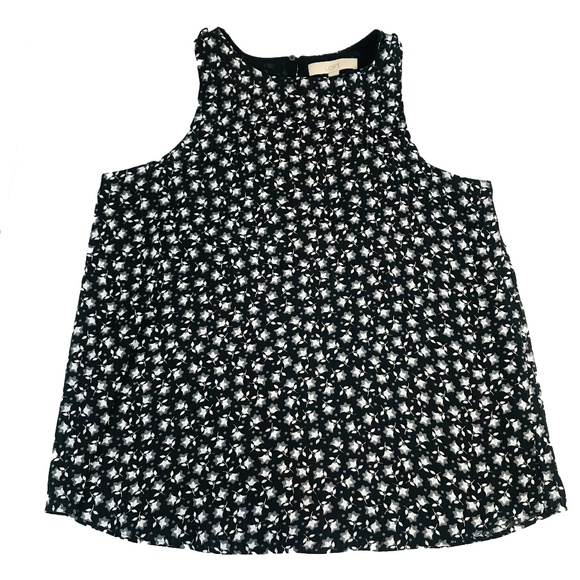 Tops - Ann Taylor Loft Black Floral Flowy Tank Top